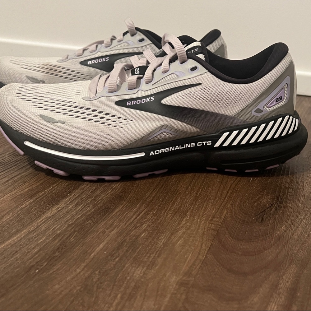 Brooks Women's Adrenaline GTS Shoes - Grey, Black & Purple
